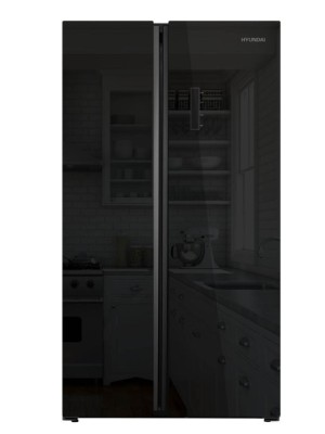 Холодильник Hyundai CS6503FV черное стекло